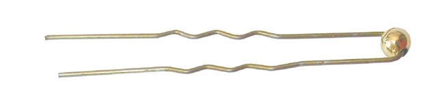 Luggnål Guld Liten Guldpärla 12-p